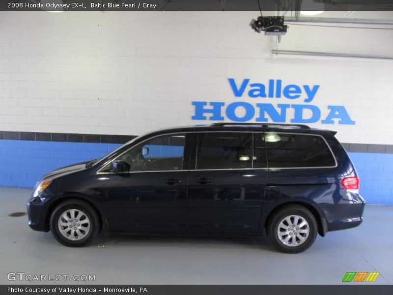 Baltic Blue Pearl / Gray 2008 Honda Odyssey EX-L