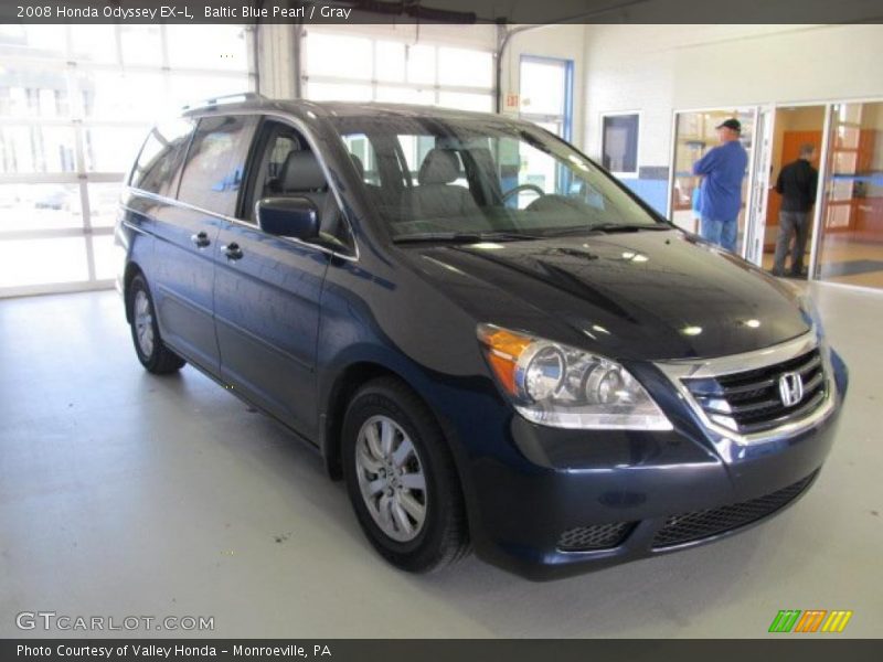 Baltic Blue Pearl / Gray 2008 Honda Odyssey EX-L