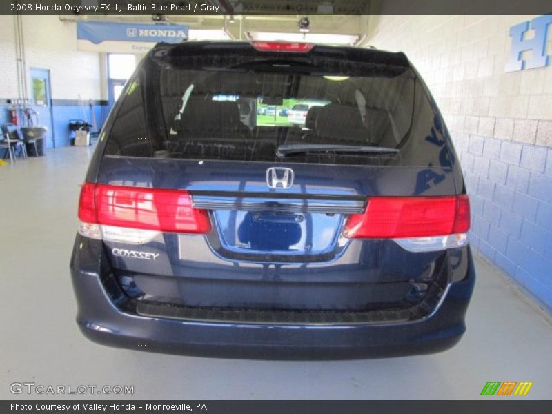 Baltic Blue Pearl / Gray 2008 Honda Odyssey EX-L