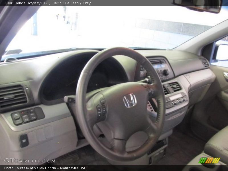 Baltic Blue Pearl / Gray 2008 Honda Odyssey EX-L