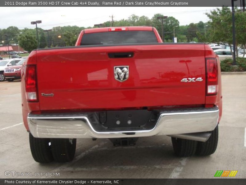 Flame Red / Dark Slate Gray/Medium Graystone 2011 Dodge Ram 3500 HD ST Crew Cab 4x4 Dually