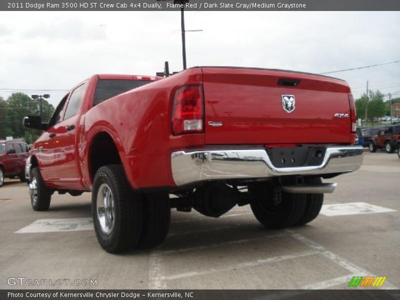 Flame Red / Dark Slate Gray/Medium Graystone 2011 Dodge Ram 3500 HD ST Crew Cab 4x4 Dually
