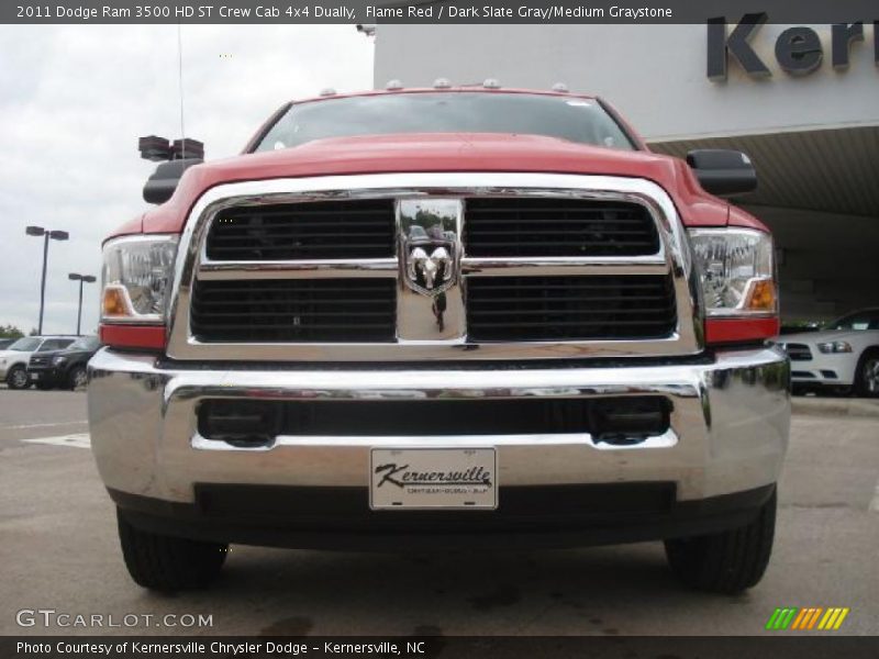 Flame Red / Dark Slate Gray/Medium Graystone 2011 Dodge Ram 3500 HD ST Crew Cab 4x4 Dually
