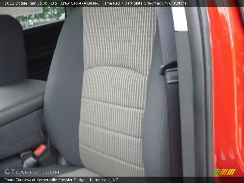 Flame Red / Dark Slate Gray/Medium Graystone 2011 Dodge Ram 3500 HD ST Crew Cab 4x4 Dually