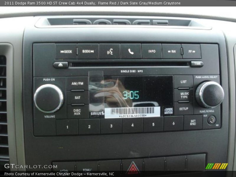 Flame Red / Dark Slate Gray/Medium Graystone 2011 Dodge Ram 3500 HD ST Crew Cab 4x4 Dually