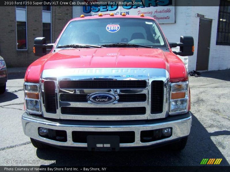 Vermillion Red / Medium Stone 2010 Ford F350 Super Duty XLT Crew Cab Dually