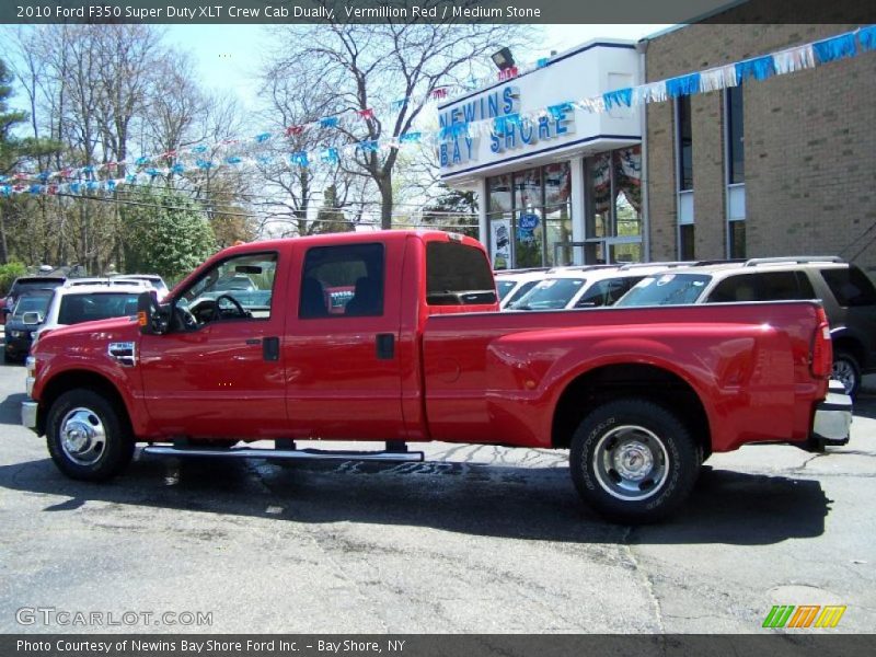 Vermillion Red / Medium Stone 2010 Ford F350 Super Duty XLT Crew Cab Dually