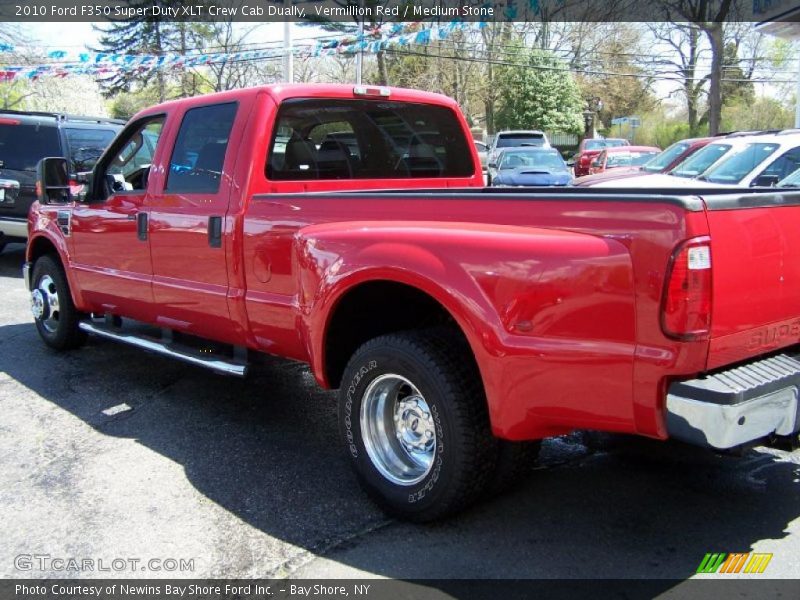 Vermillion Red / Medium Stone 2010 Ford F350 Super Duty XLT Crew Cab Dually