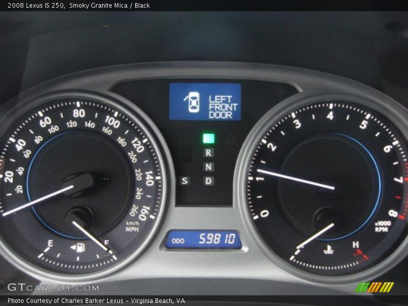 Smoky Granite Mica / Black 2008 Lexus IS 250