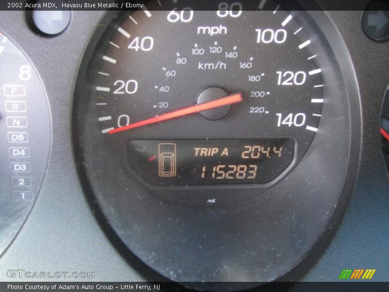 Havasu Blue Metallic / Ebony 2002 Acura MDX