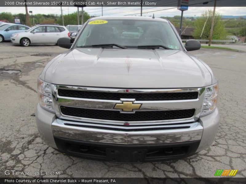 Silver Birch Metallic / Ebony 2008 Chevrolet Silverado 1500 Z71 Extended Cab 4x4