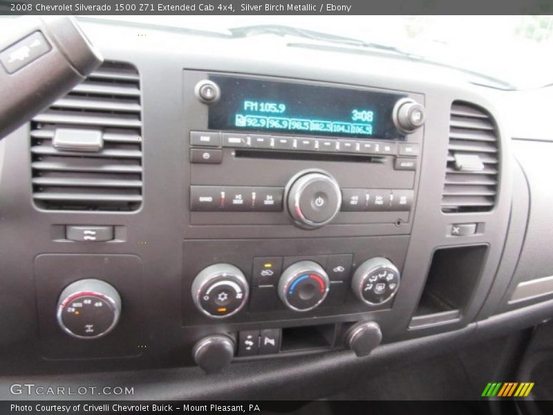 Silver Birch Metallic / Ebony 2008 Chevrolet Silverado 1500 Z71 Extended Cab 4x4