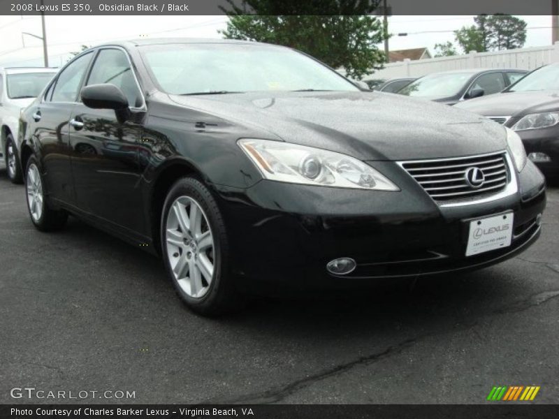 Obsidian Black / Black 2008 Lexus ES 350