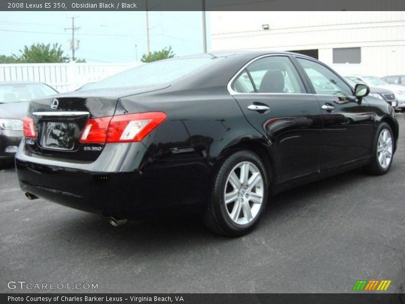 Obsidian Black / Black 2008 Lexus ES 350
