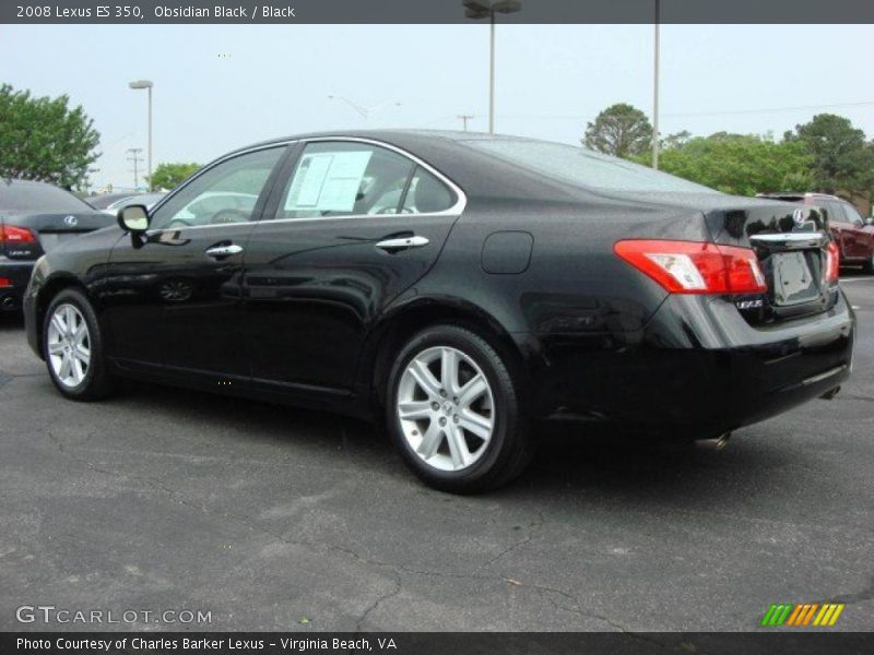 Obsidian Black / Black 2008 Lexus ES 350