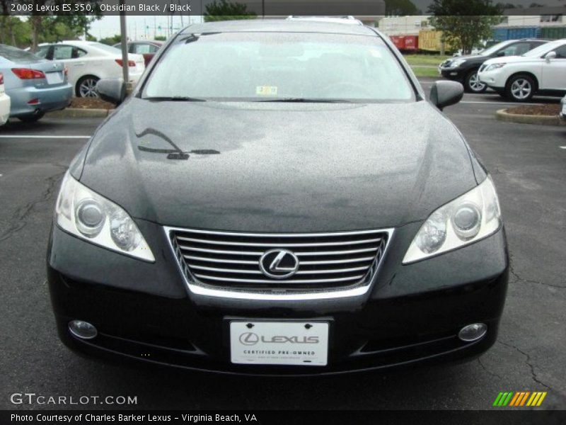 Obsidian Black / Black 2008 Lexus ES 350