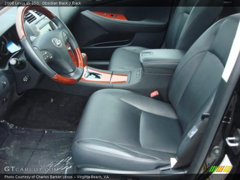 Obsidian Black / Black 2008 Lexus ES 350