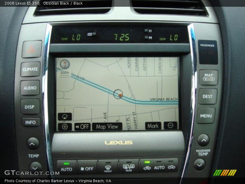 Obsidian Black / Black 2008 Lexus ES 350
