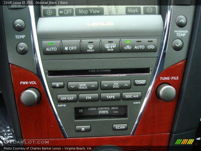 Obsidian Black / Black 2008 Lexus ES 350