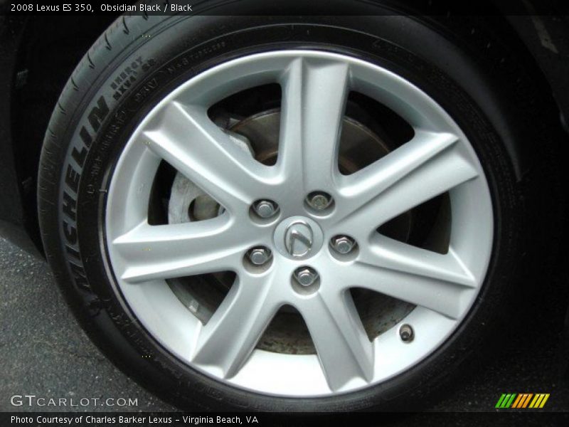 Obsidian Black / Black 2008 Lexus ES 350
