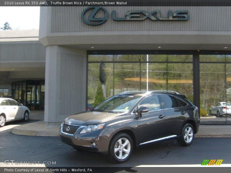 Truffle Brown Mica / Parchment/Brown Walnut 2010 Lexus RX 350 AWD