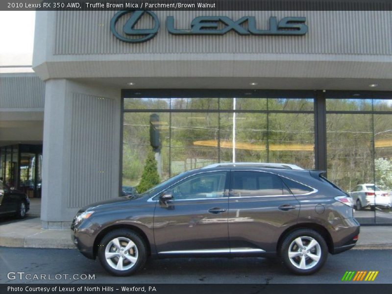 Truffle Brown Mica / Parchment/Brown Walnut 2010 Lexus RX 350 AWD