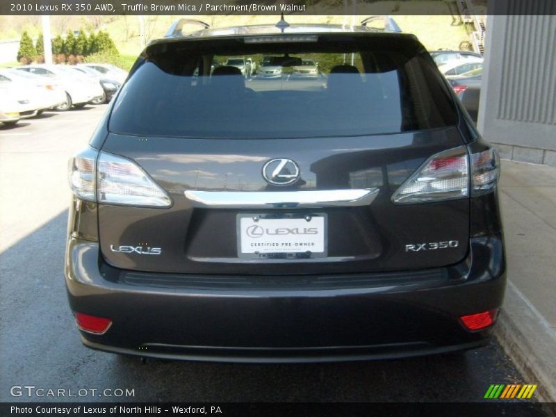 Truffle Brown Mica / Parchment/Brown Walnut 2010 Lexus RX 350 AWD