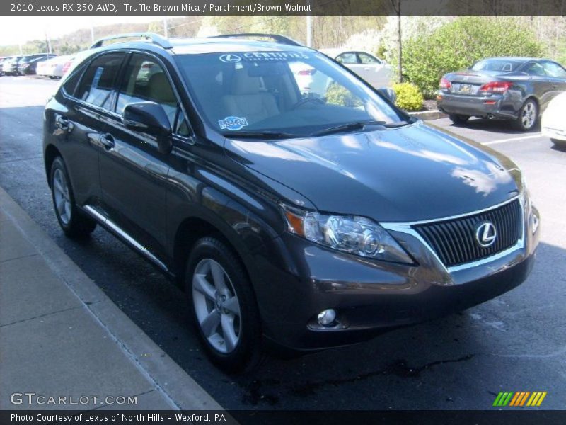 Truffle Brown Mica / Parchment/Brown Walnut 2010 Lexus RX 350 AWD