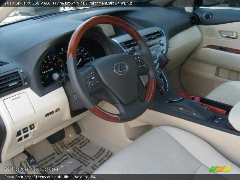 Truffle Brown Mica / Parchment/Brown Walnut 2010 Lexus RX 350 AWD