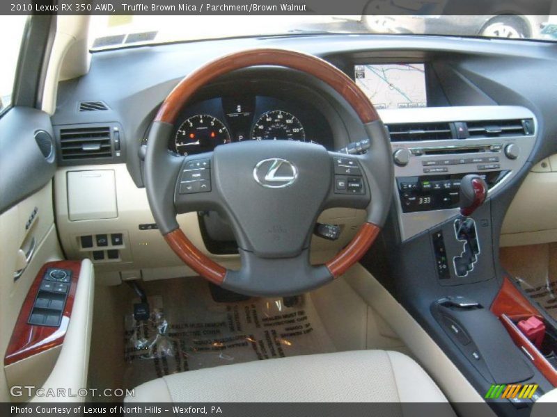 Truffle Brown Mica / Parchment/Brown Walnut 2010 Lexus RX 350 AWD