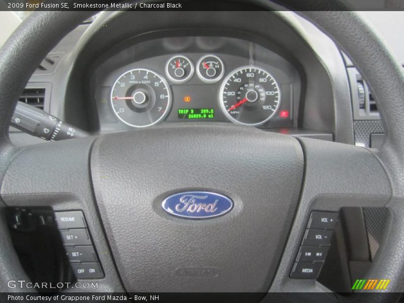 Smokestone Metallic / Charcoal Black 2009 Ford Fusion SE