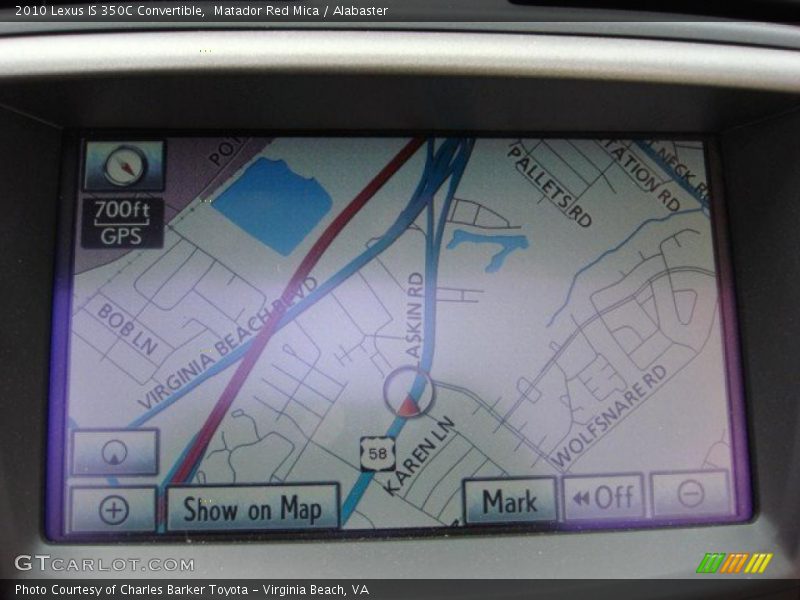 Navigation of 2010 IS 350C Convertible