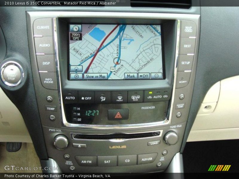 Navigation of 2010 IS 350C Convertible
