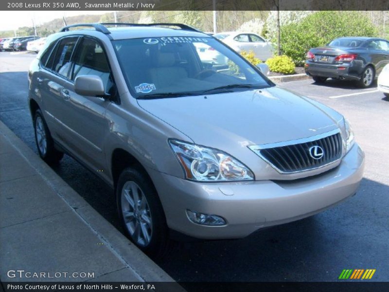 Savannah Metallic / Ivory 2008 Lexus RX 350 AWD