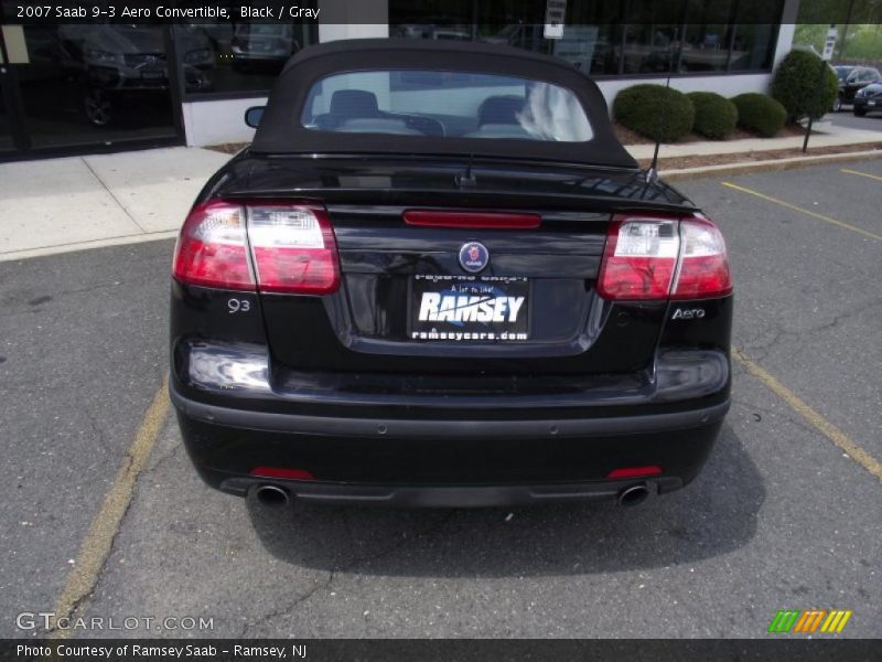 Black / Gray 2007 Saab 9-3 Aero Convertible