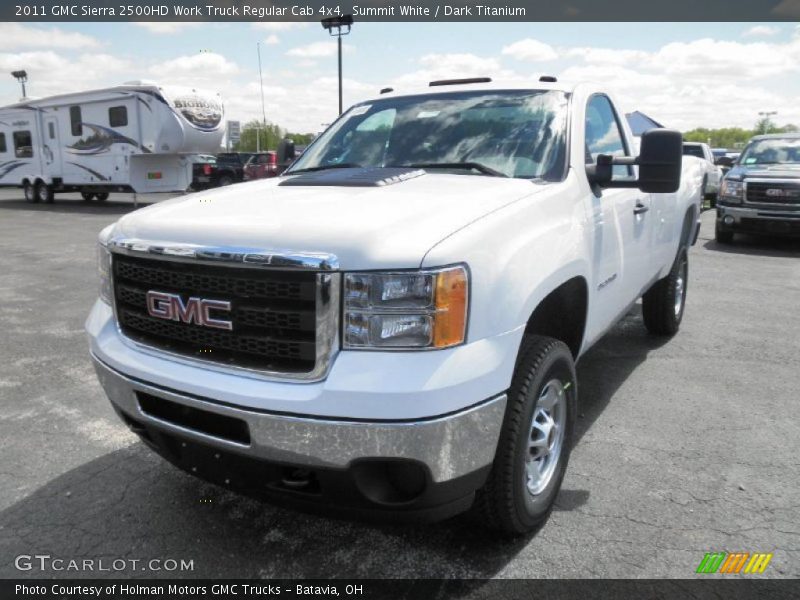 Summit White / Dark Titanium 2011 GMC Sierra 2500HD Work Truck Regular Cab 4x4