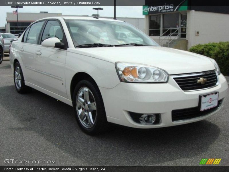 White / Titanium Gray 2006 Chevrolet Malibu LTZ Sedan