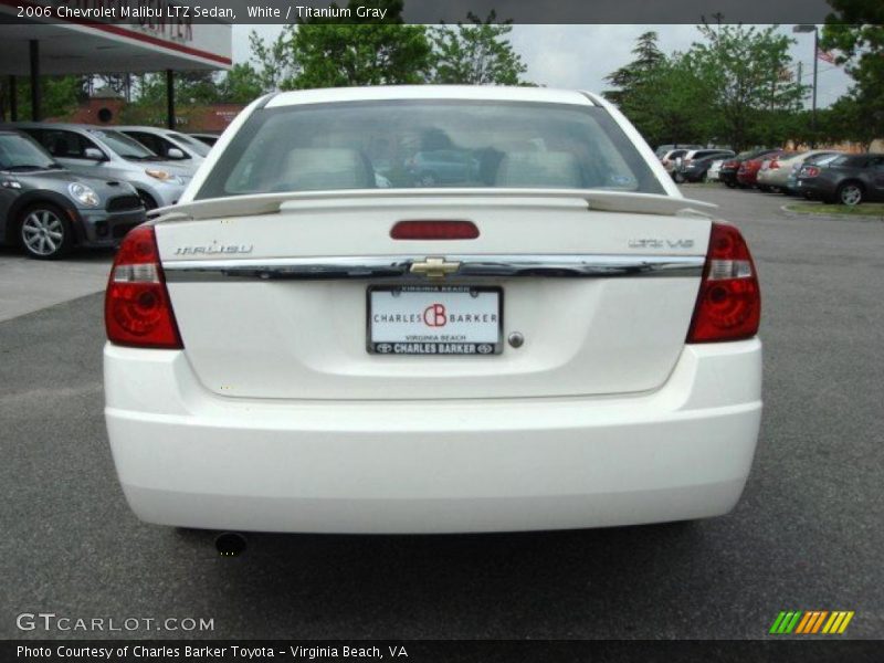 White / Titanium Gray 2006 Chevrolet Malibu LTZ Sedan