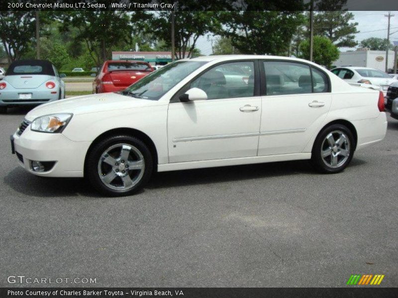 White / Titanium Gray 2006 Chevrolet Malibu LTZ Sedan
