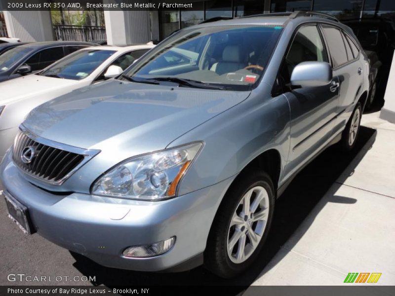 Breakwater Blue Metallic / Parchment 2009 Lexus RX 350 AWD