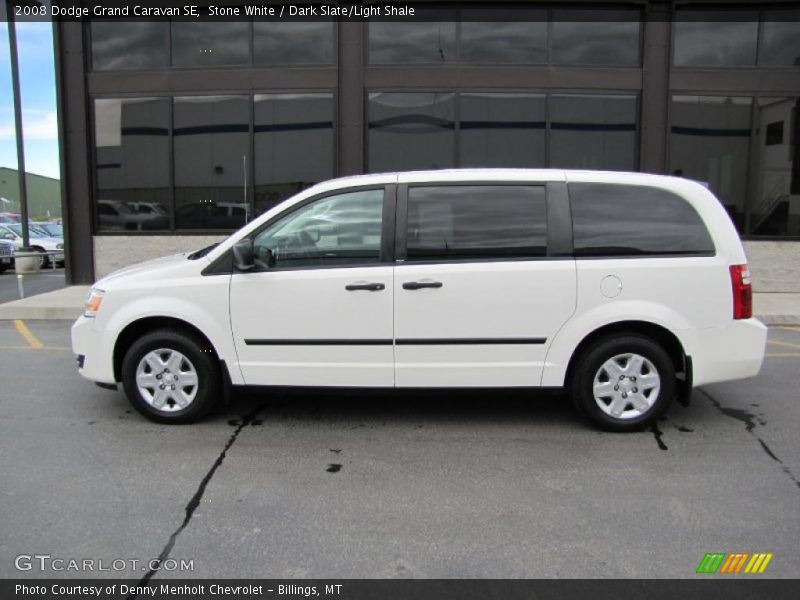 Stone White / Dark Slate/Light Shale 2008 Dodge Grand Caravan SE