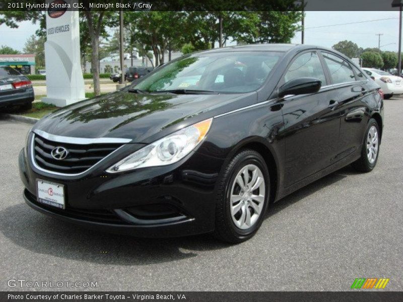 Midnight Black / Gray 2011 Hyundai Sonata GLS