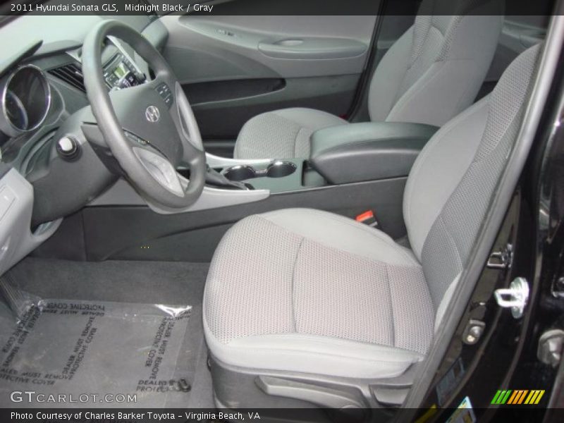 Midnight Black / Gray 2011 Hyundai Sonata GLS