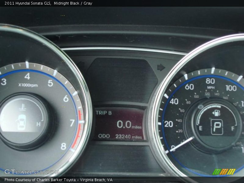 Midnight Black / Gray 2011 Hyundai Sonata GLS