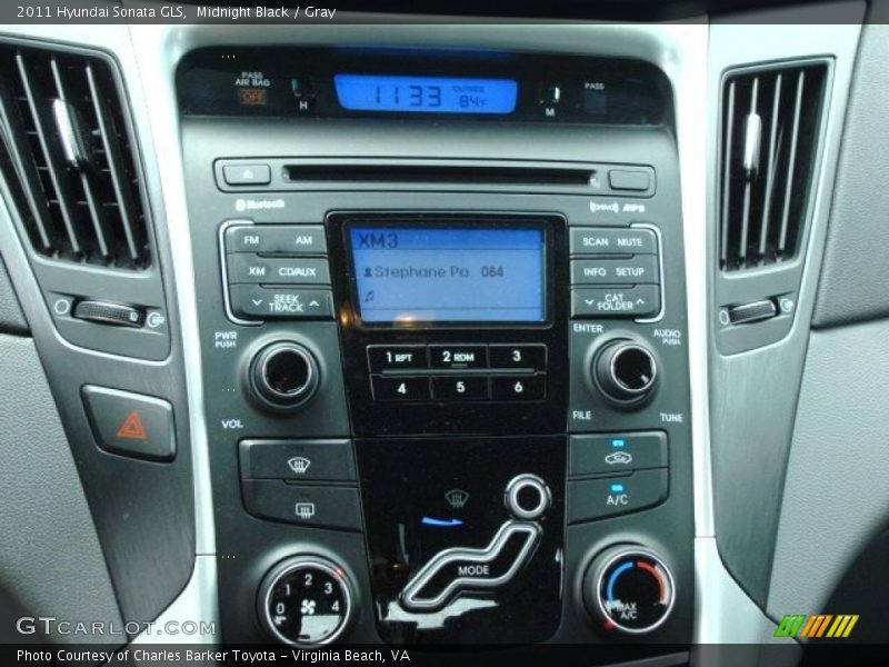 Midnight Black / Gray 2011 Hyundai Sonata GLS
