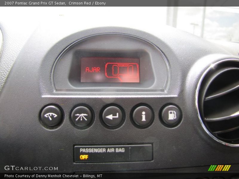 Crimson Red / Ebony 2007 Pontiac Grand Prix GT Sedan
