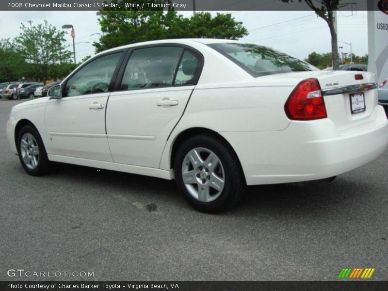 White / Titanium Gray 2008 Chevrolet Malibu Classic LS Sedan