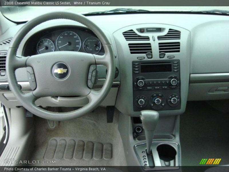 White / Titanium Gray 2008 Chevrolet Malibu Classic LS Sedan