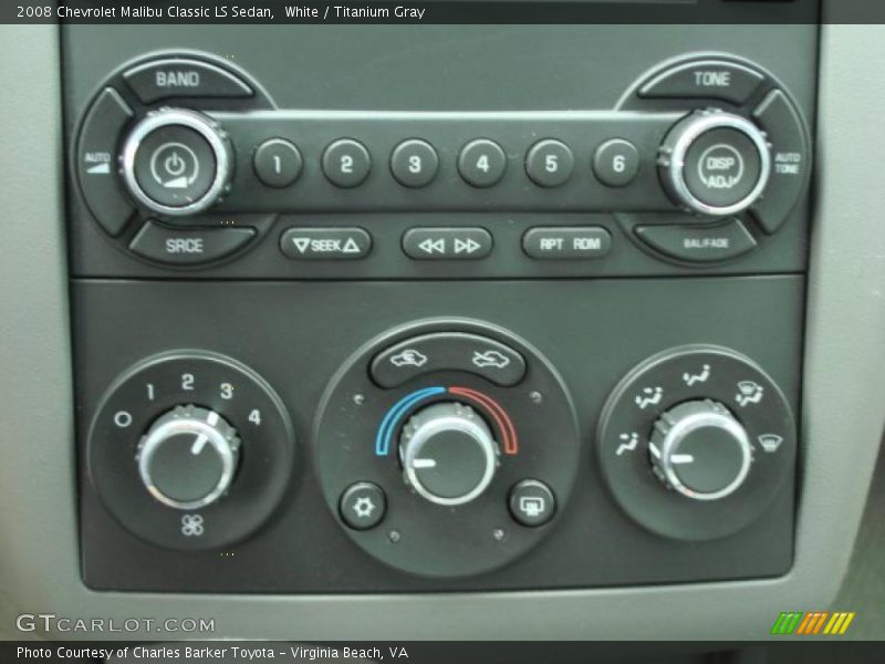 White / Titanium Gray 2008 Chevrolet Malibu Classic LS Sedan