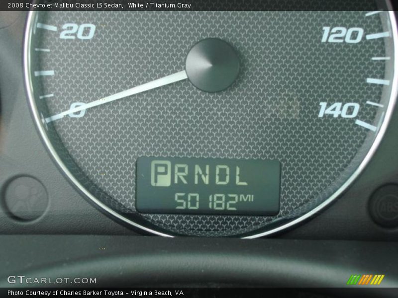 White / Titanium Gray 2008 Chevrolet Malibu Classic LS Sedan